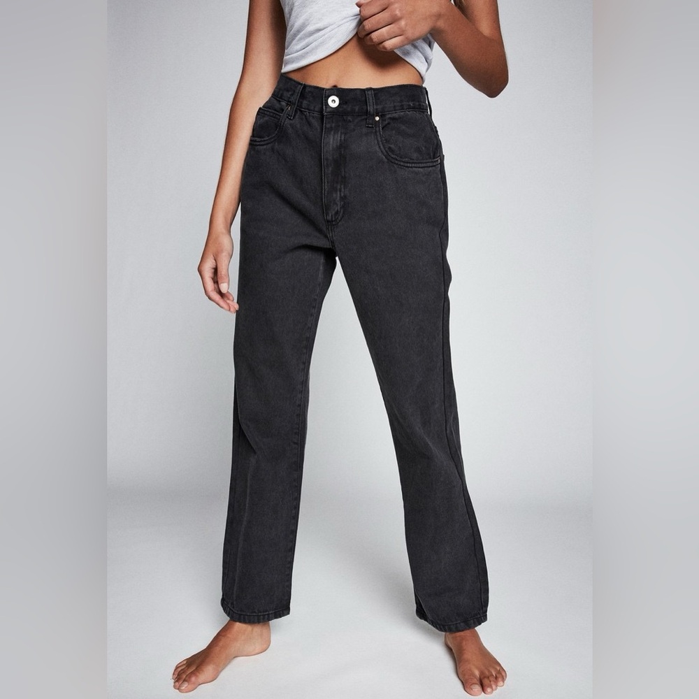 ASOS Cotton On Dad Jean Super Wash Black Loose Women Size 10
